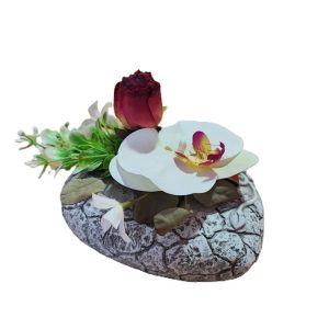 Cœur pierre orchidée vieille