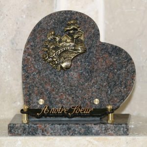 Plaque granit cœur