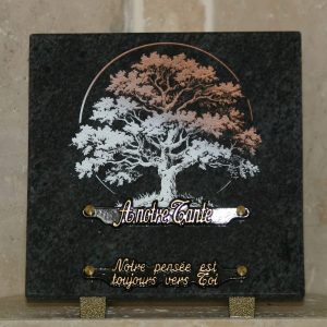 Plaque granit litho arbre