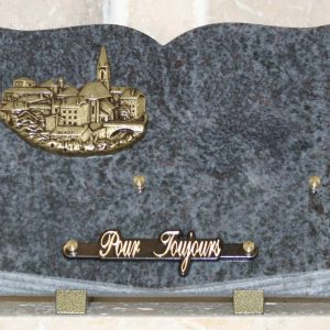 Plaque granit forme livre