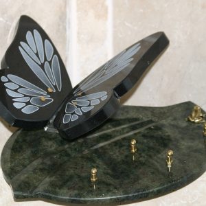 Plaque granit bi colors papillon grenouille