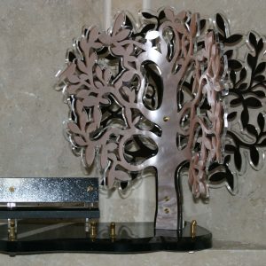 Plaque granit/altuglass arbre et banc