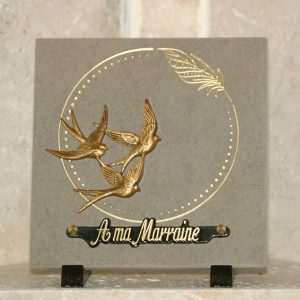 Plaque ceramique hirondelles