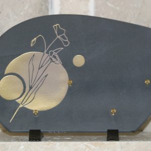 Plaque céramique coquelicot