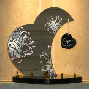 Plaque ceramique cœur