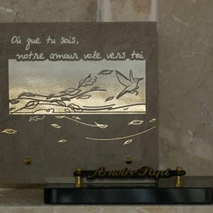 Plaque ceramique litho mouette