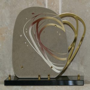 Plaque ceramique/altuglass litho cœur