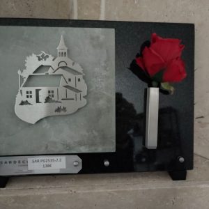 Plaque altuglass village blanc rose rouge