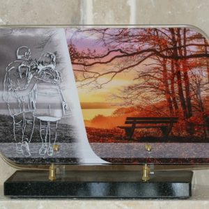 Plaque altuglass couché de soleil couple