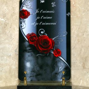 Plaque altuglass roses rouge