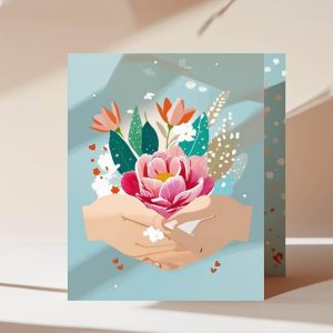 Carte message Bouquet solidaire